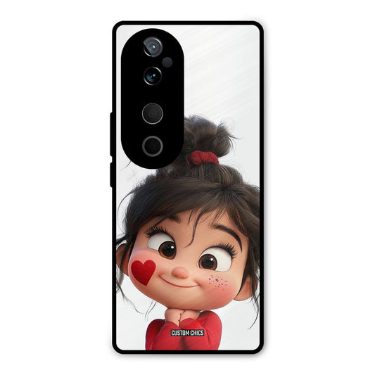 Cute Baby Girl Vivo V40 Mobile Back Cover - Cute PrintShield Case