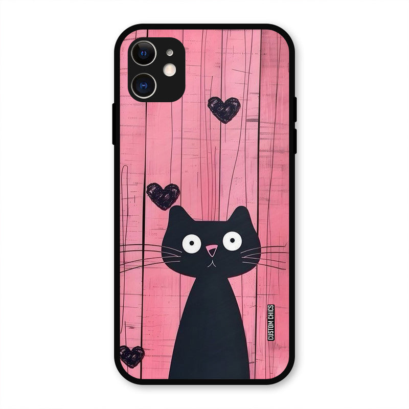 Cute Black Cat iPhone 11 Mobile Back Cover - Cute PrintShield Case