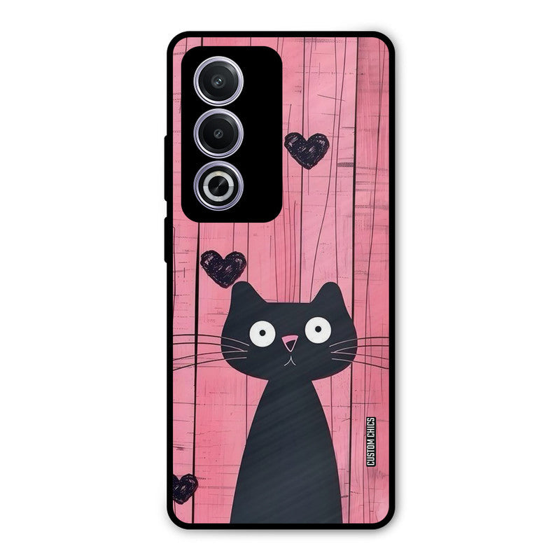 Cute Black Cat Oppo K12x Mobile Back Cover - Cute PrintShield Case