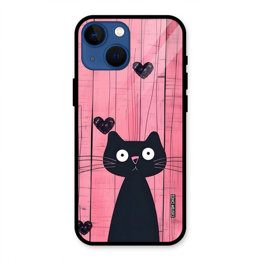 Cute Black Cat iPhone 13 Mini Mobile Back Cover - Cute PrintShield Case
