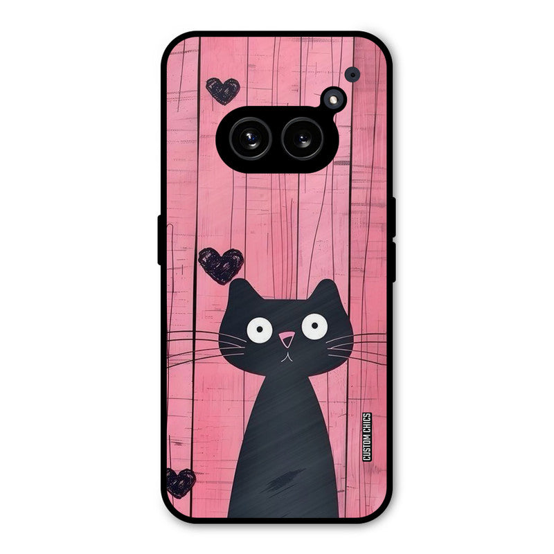 Cute Black Cat Nothing Phone 2a Mobile Back Cover - Cute PrintShield Case
