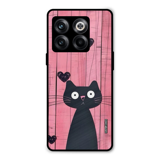 Cute Black Cat Oneplus 10T Mobile Back Cover - Cute PrintShield Case