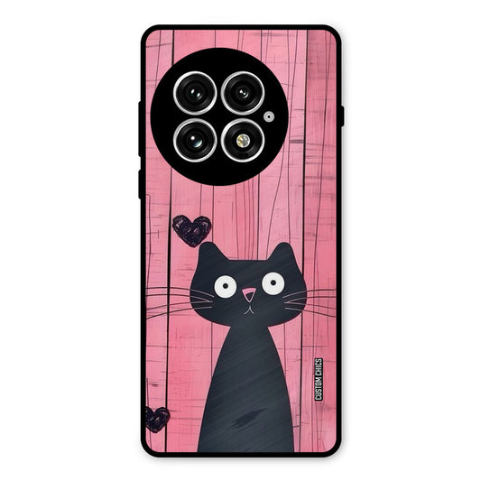 Cute Black Cat Oneplus 13 Mobile Back Cover - Cute PrintShield Case