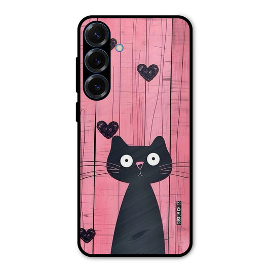 Cute Black Cat Samsung Galaxy S25 Plus Mobile Back Cover - Cute PrintShield Case