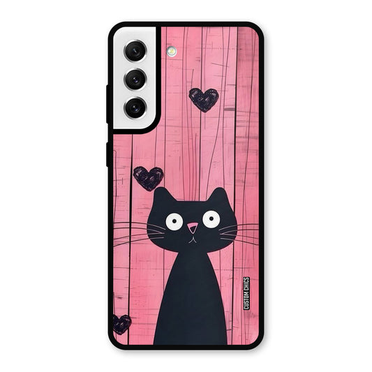 Cute Black Cat Samsung Galaxy S21 FE 5G Mobile Back Cover - Cute PrintShield Case