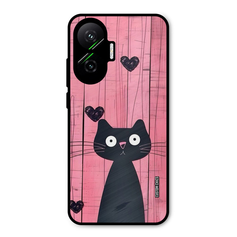 Cute Black Cat Poco F7 5G Mobile Back Cover - Cute PrintShield Case