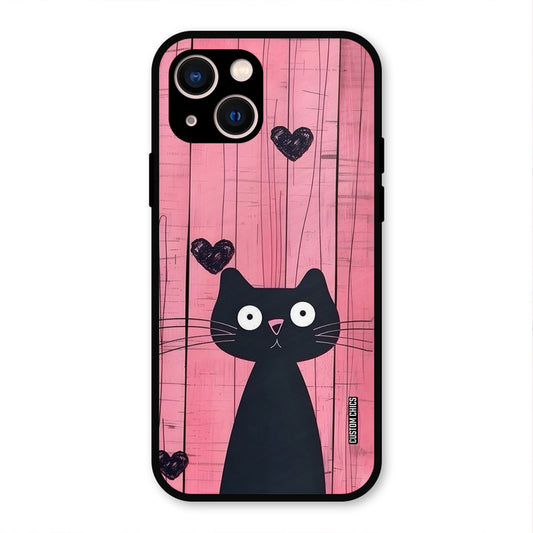 Cute Black Cat iPhone 13 Mobile Back Cover - Cute PrintShield Case
