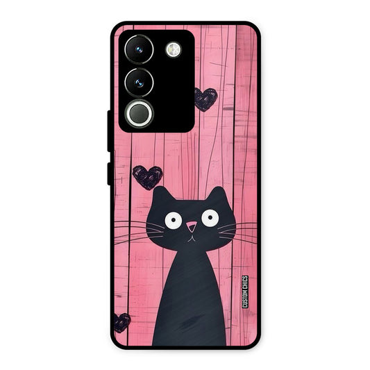 Cute Black Cat Vivo Y200 Mobile Back Cover - Cute PrintShield Case