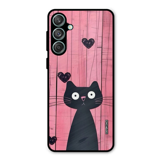Cute Black Cat Samsung Galaxy M55 5G Mobile Back Cover - Cute PrintShield Case