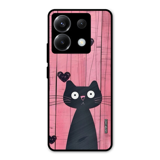 Cute Black Cat Poco X6 Mobile Back Cover - Cute PrintShield Case