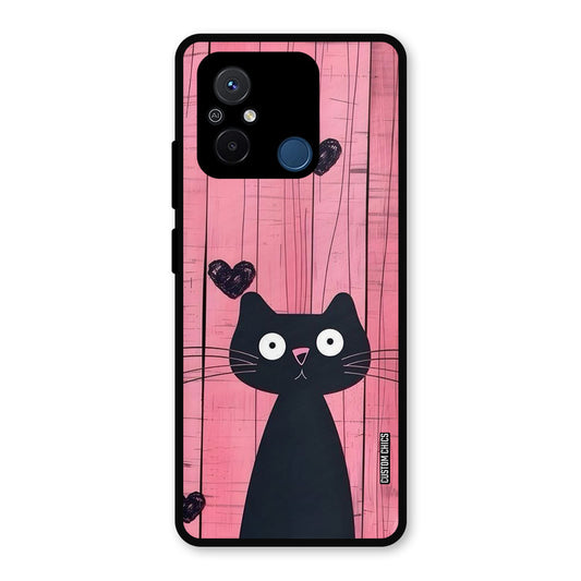 Cute Black Cat Redmi 12c Mobile Back Cover - Cute PrintShield Case