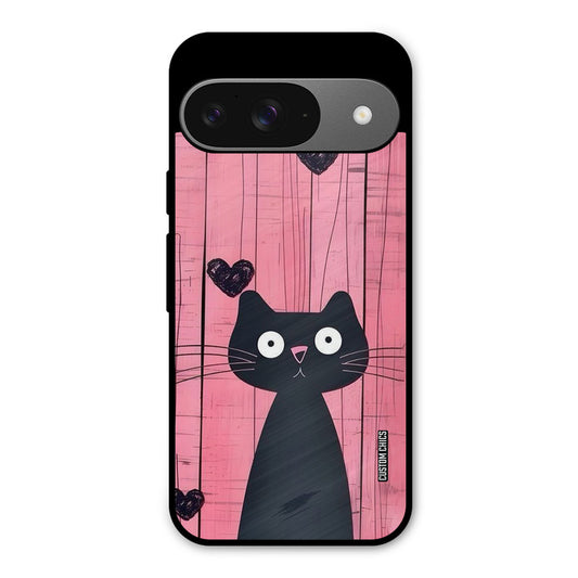 Cute Black Cat Google Pixel 9 Mobile Back Cover - Cute PrintShield Case