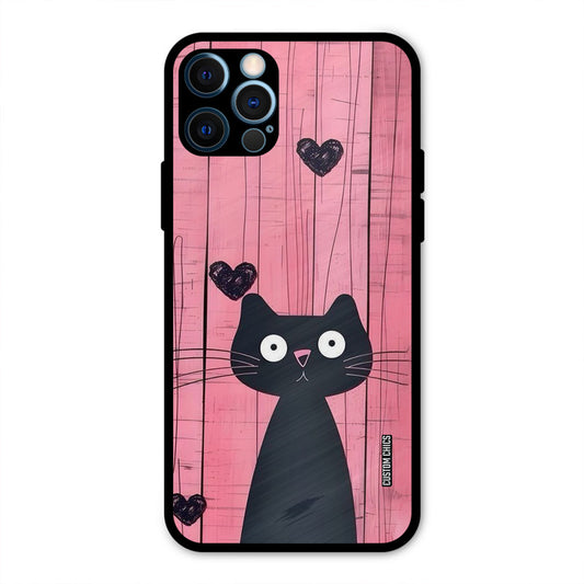 Cute Black Cat iPhone 12 Pro Max Mobile Back Cover - Cute PrintShield Case