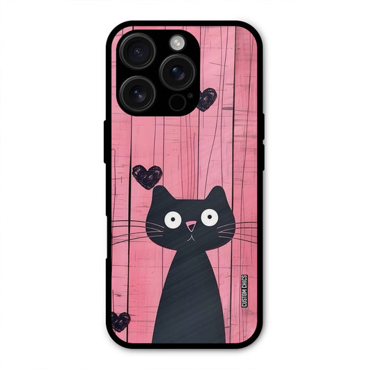 Cute Black Cat iPhone 16 Pro Max Mobile Back Cover - Cute PrintShield Case