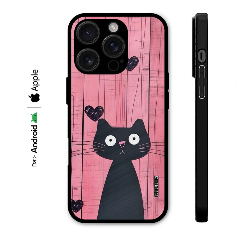 Cute Black Cat Case – Premium PrintShield Mobile Cover