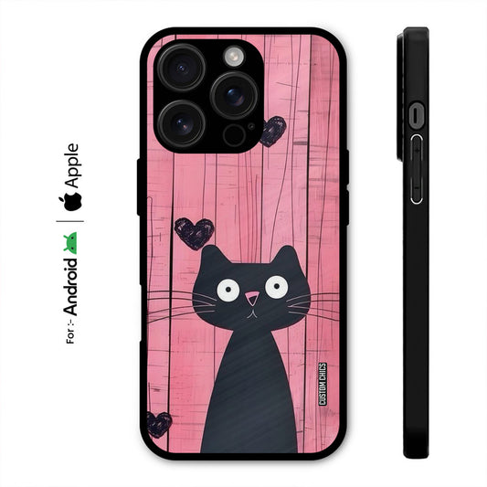 Cute Black Cat Case – Premium PrintShield Mobile Cover
