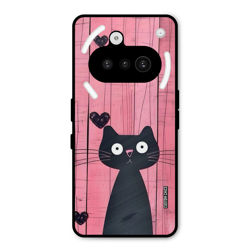 Cute Black Cat Nothing Phone 3A Mobile Back Cover - Cute PrintShield Case