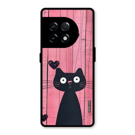 Cute Black Cat OnePlus 11R Mobile Back Cover - Cute PrintShield Case