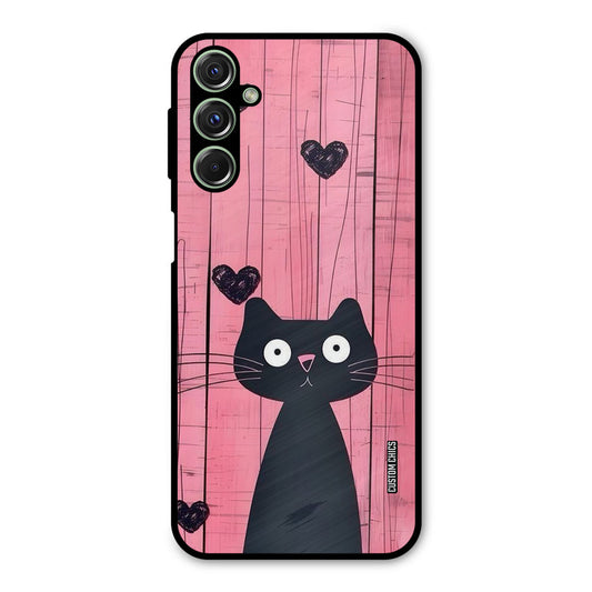 Cute Black Cat Samsung Galaxy M34 Mobile Back Cover - Cute PrintShield Case
