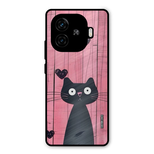 Cute Black Cat iQoo Z9 Turbo Mobile Back Cover - Cute PrintShield Case
