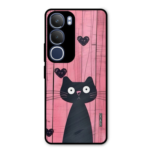 Cute Black Cat Vivo Y29 Mobile Back Cover - Cute PrintShield Case