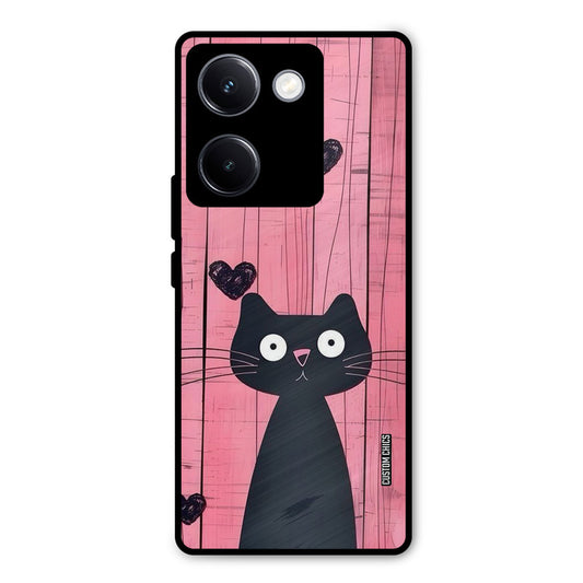 Cute Black Cat Vivo Y300 Plus Mobile Back Cover - Cute PrintShield Case