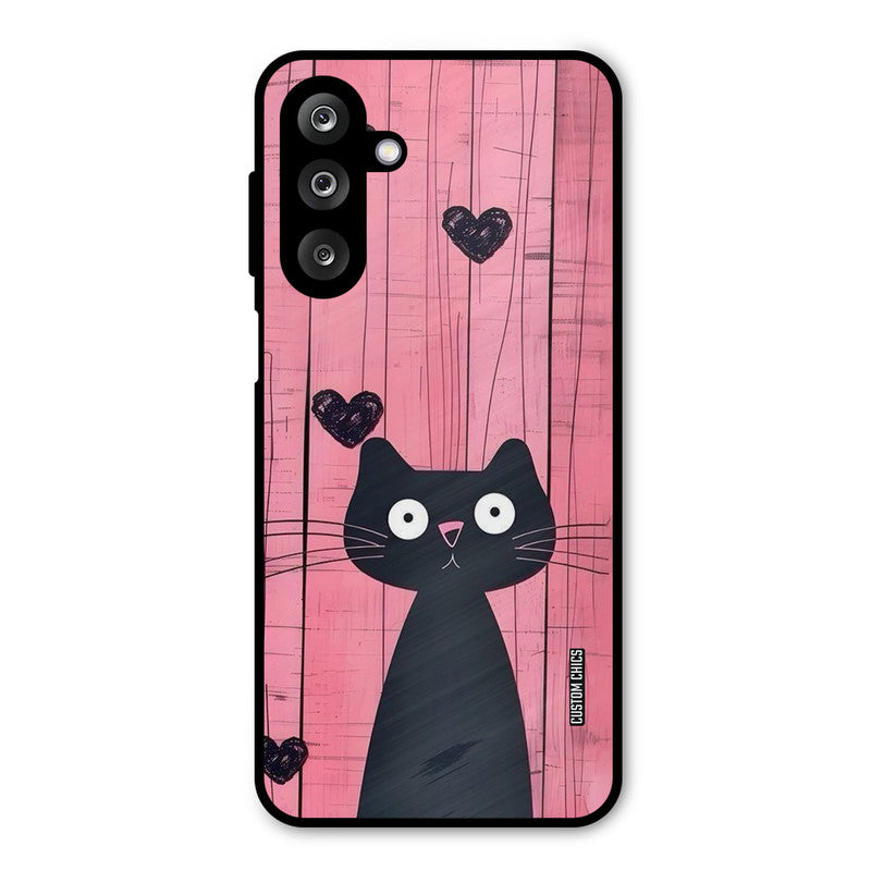 Cute Black Cat Samsung Galaxy M36 Mobile Back Cover - Cute PrintShield Case