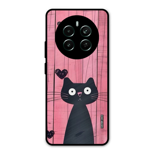Cute Black Cat Realme 12 Plus Mobile Back Cover - Cute PrintShield Case