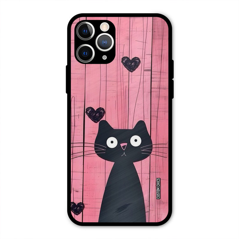 Cute Black Cat iPhone 11 Pro Max Mobile Back Cover - Cute PrintShield Case