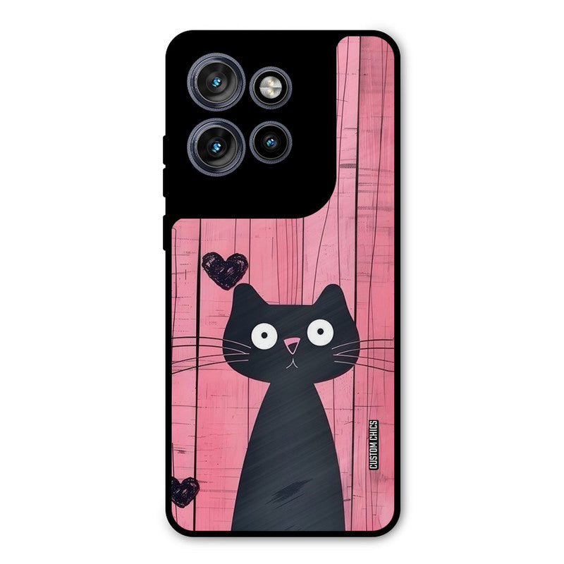 Cute Black Cat Motorola Edge 50 Neo Mobile Back Cover - Cute PrintShield Case