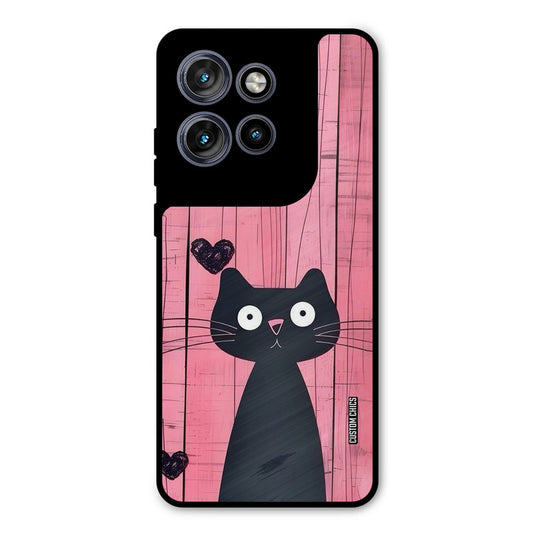 Cute Black Cat Motorola Edge 50 Neo Mobile Back Cover - Cute PrintShield Case
