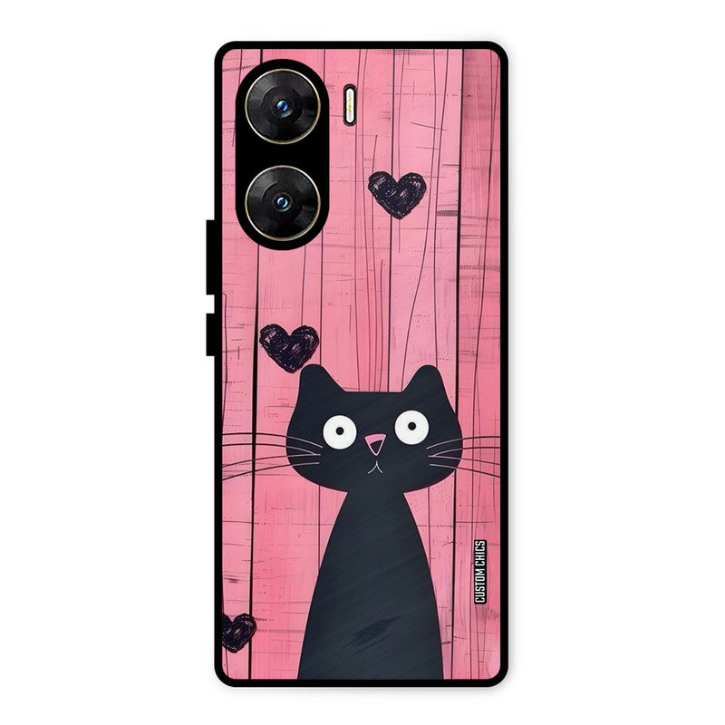 Cute Black Cat Vivo V29e Mobile Back Cover - Cute PrintShield Case