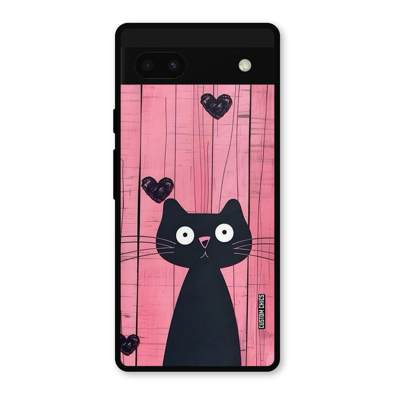Cute Black Cat Google Pixel 6a Mobile Back Cover - Cute PrintShield Case