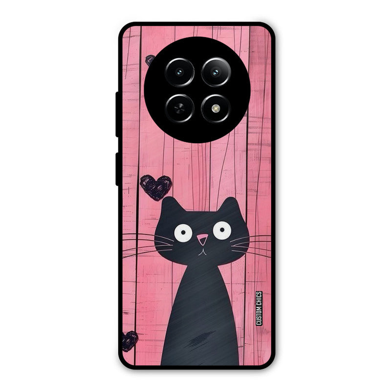 Cute Black Cat Realme Narzo N65 Mobile Back Cover - Cute PrintShield Case