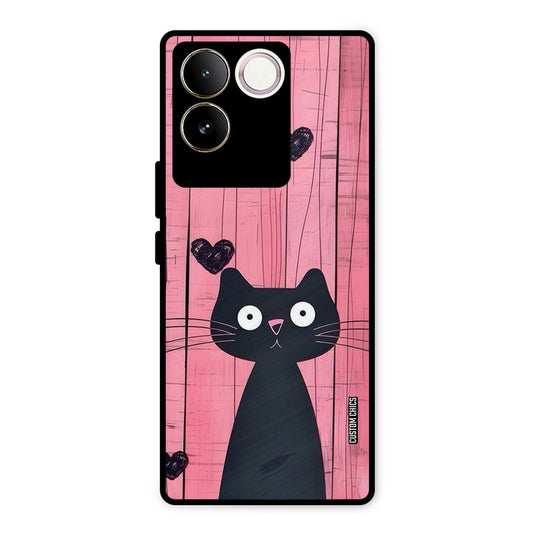 Cute Black Cat Vivo T2 Pro Mobile Back Cover - Cute PrintShield Case