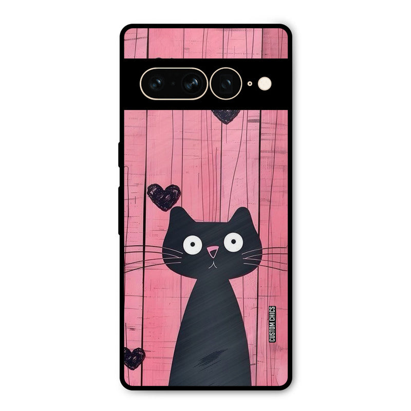Cute Black Cat Google Pixel 7 Pro Mobile Back Cover - Cute PrintShield Case