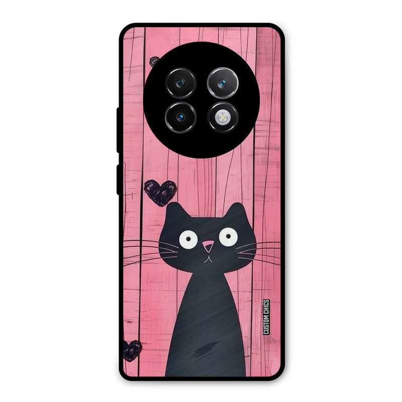 Cute Black Cat Realme 13 Plus Mobile Back Cover - Cute PrintShield Case