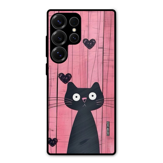 Cute Black Cat Samsung Galaxy S25 Ultra Mobile Back Cover - Cute PrintShield Case