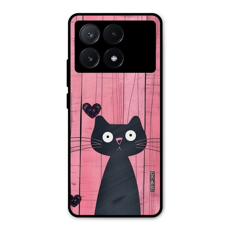 Cute Black Cat Poco X6 Pro Mobile Back Cover - Cute PrintShield Case