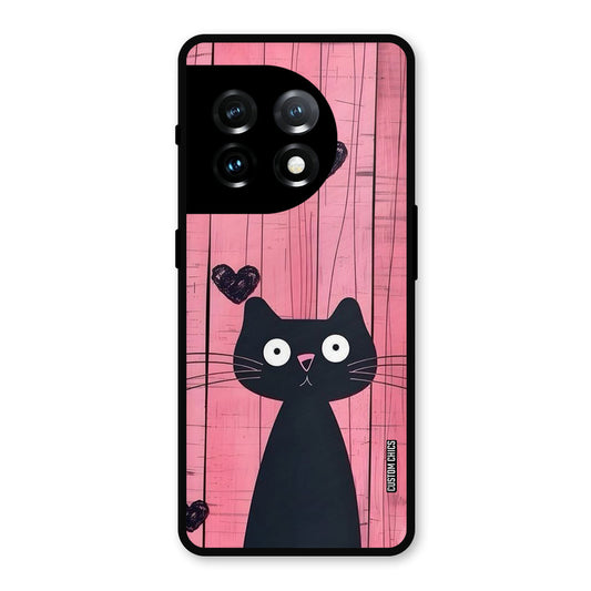 Cute Black Cat OnePlus 11 Mobile Back Cover - Cute PrintShield Case