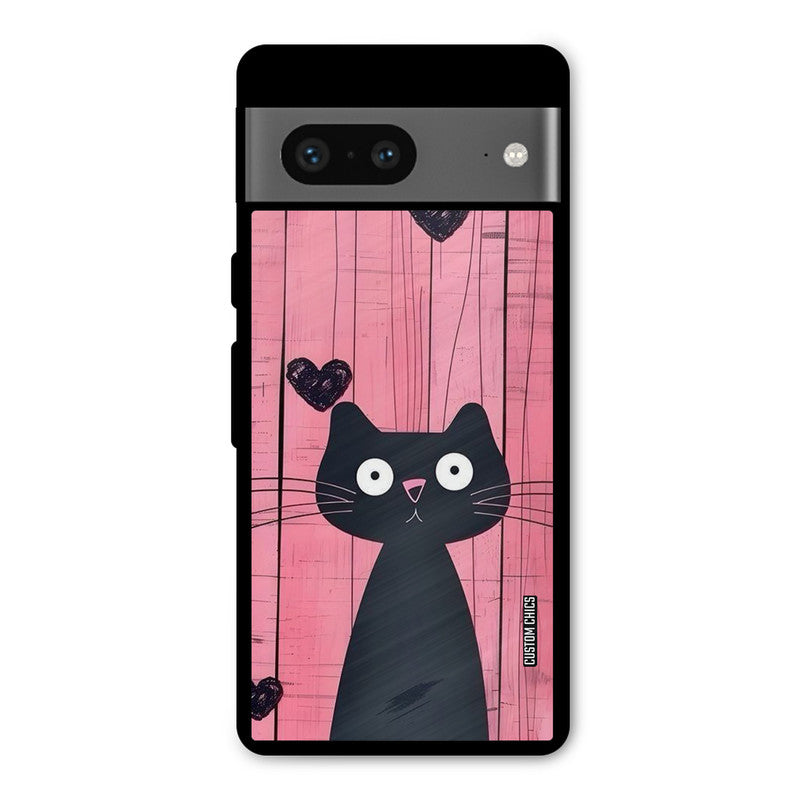 Cute Black Cat Google Pixel 7 Mobile Back Cover - Cute PrintShield Case