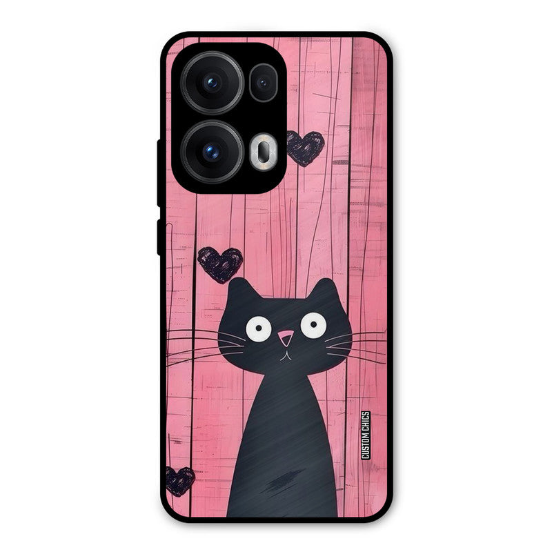 Cute Black Cat Oppo Reno 13 Pro 5G Mobile Back Cover - Cute PrintShield Case