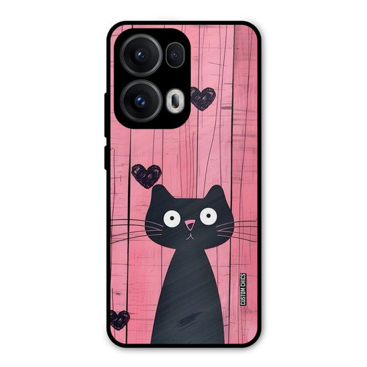 Cute Black Cat Oppo Reno 13 Pro 5G Mobile Back Cover - Cute PrintShield Case