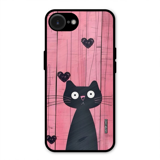 Cute Black Cat iPhone 16e Mobile Back Cover - Cute PrintShield Case