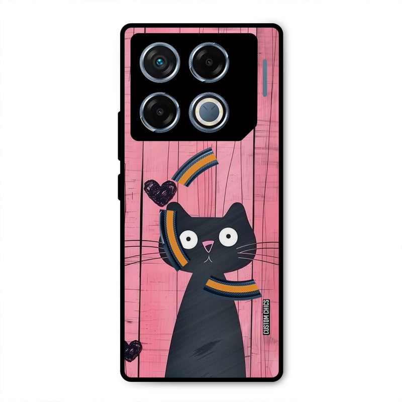 Cute Black Cat Infinix GT 20 Pro Mobile Back Cover - Cute PrintShield Case