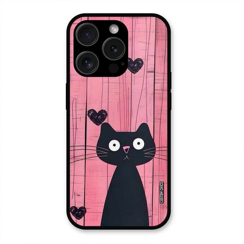 Cute Black Cat iPhone 15 Pro Max Mobile Back Cover - Cute PrintShield Case