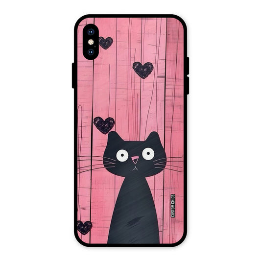 Cute Black Cat iPhone XS Max Mobile Back Cover - Cute PrintShield Case