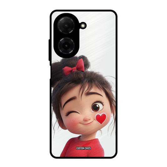 Cute Bunny Girl Poco C71 Mobile Back Cover - Cute PrintShield Case