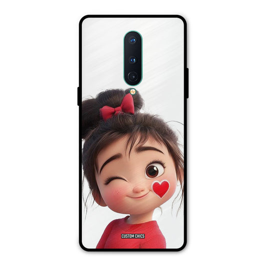 Cute Bunny Girl Oneplus 8 Mobile Back Cover - Cute PrintShield Case