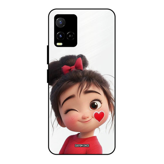 Cute Bunny Girl Vivo Y33s Mobile Back Cover - Cute PrintShield Case